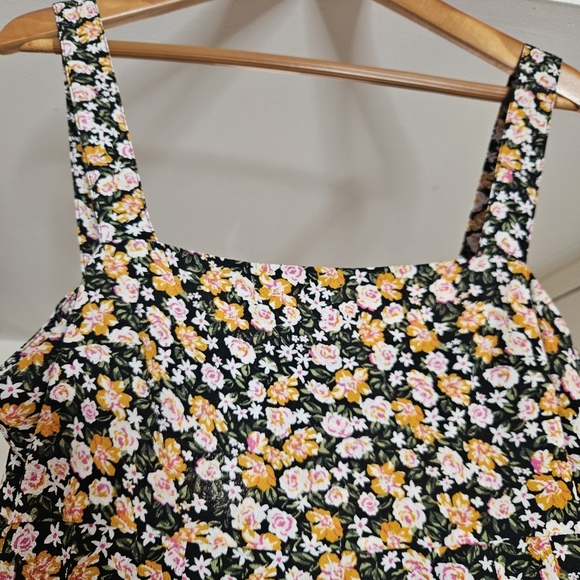 BCBGeneration Tie Back Babydoll Mini Dress in Floral Garden size Medium - Picture 4 of 9